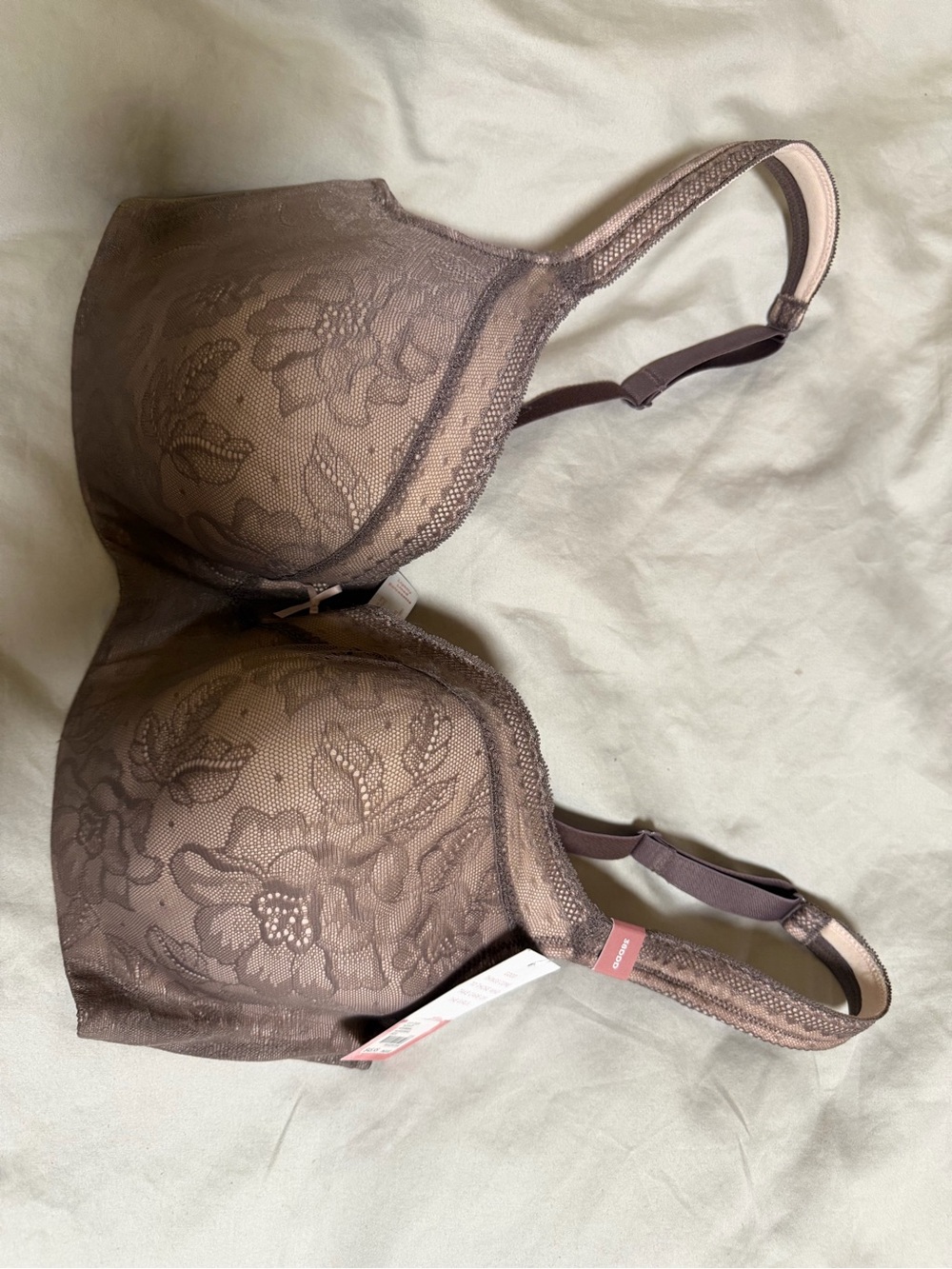 Lane Bryant Cacique Lace Balconette Bra in Mauve 38DDD